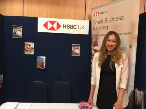 HSBC Exhibition Stand at 2020 Hounslow Festival of Business; Source: Cherryl Martin, Wonderland Sales and Marketing